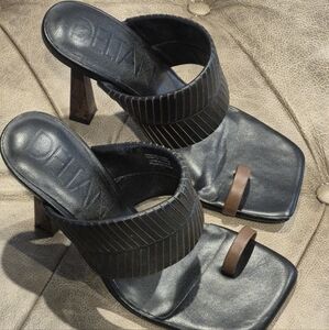 Elegant Black and Brown Women's Sandals